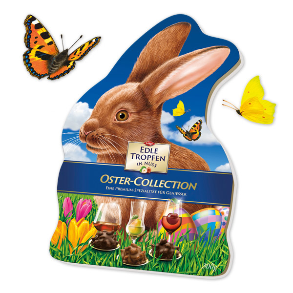 Edle Tropfen Oster-Collection Hasen-Formverpackung