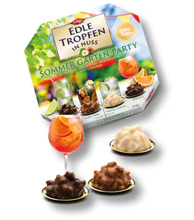 Edle Tropfen in Nuss Garten-Party