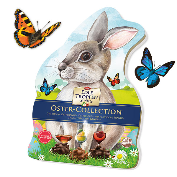 Edle Tropfen Oster-Collection Hasen-Formverpackung